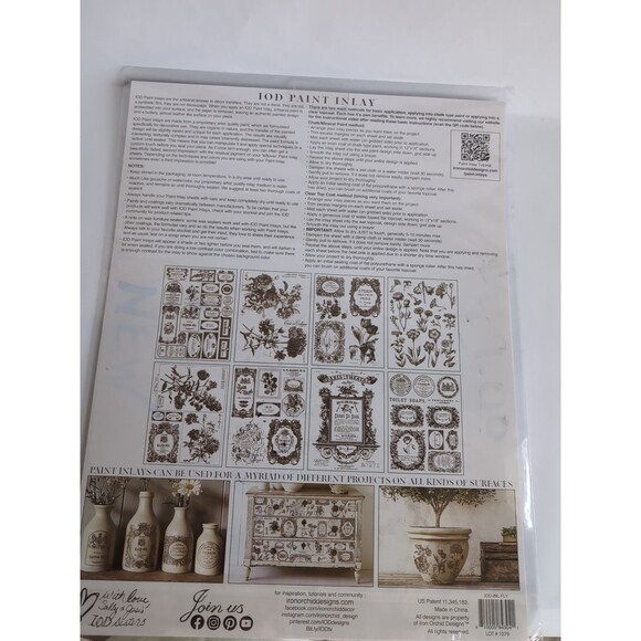 Iron Orchid Designs IOD - Floriography Paint Inlay - Picture 3 of 6